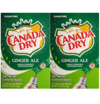 2-PK Canada Dry Ginger Ale Drink Mix Singles to Go 12 Packet Set SAME-DA... - £7.26 GBP