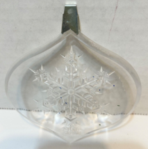 Vintage 1986 Tupperware Acrylic Snowflake Christmas Ornament Etched 3.5x3.25&quot; - £6.90 GBP