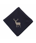 Fern Arch Christmas Stag Embroidered Christmas Napkin - 45cm x 45cm - £6.87 GBP