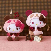 Japan Panda Hello Kitty Classical Ribbon Big Plush (2pc set) 35cm Birthday - $1,716.18 MXN