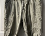 Havana Jack Cafe Cargo Shorts Womens Plus 18W Green Canvas Pockets - $14.00