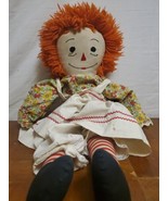 Raggedy Ann 25 Inch Rag Doll Vintage Homemade Vintage Unknown Brand - £13.98 GBP