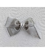 vintage 90s signed Slovakia metal mesh ribbon brooch - €4,26 EUR