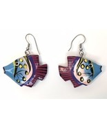 Tropical Fish Earrings Beach Vacation Travel Large Colorful Jewelry Drop... - £9.40 GBP
