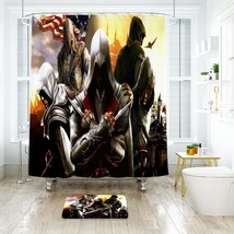 Assassin’s Creed 14 Shower Curtain Bath Mat Bathroom Waterproof Decorative - £18.08 GBP+