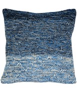 Hygge Storm Blue Knit Pillow, with Polyfill Insert - £39.29 GBP