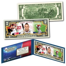 Mike Trout Mvp California Angels Baseball Bucks Mlb Player Authentic $2 Us Bill - £12.48 GBP