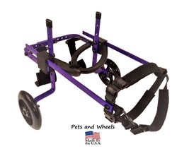 Pets and Wheels Dog Wheelchair - For XS/S Size Dog - Color Purple 12-25 Lbs - $179.99