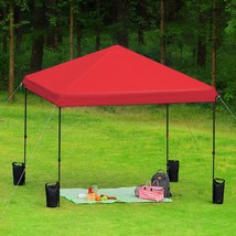 Fab Based 10&#39;X10&#39; Pop Up Canopy Tent, Instant Shade Canopy, And Picnics[Red] - £80.28 GBP