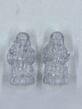 Crystal Santa clause salt and pepper shakers - Gorham - made in Germany  - £7.74 GBP