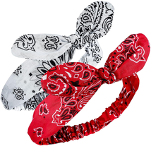 2 Pieces Bandana Headband for Women, Knot Retro Print Bandana Paisley Pr... - $9.91