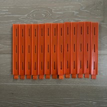 Hot Wheels Lot of 12&quot; Orange Straight Track Pieces w/Connectors - $369.57 MXN