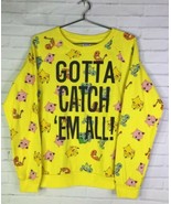 Pokemon Gotta Catch Them All Over Print Pikachu Womens Juniors L Sweatsh... - £19.07 GBP