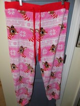 Rudolph Plush Fleece Lounge Sleep Pants Size XL (16/18) Women&#39;s EUC - £14.36 GBP