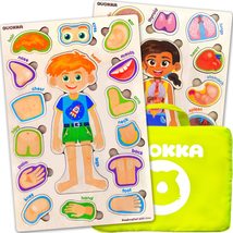 QUOKKA Wooden Puzzles for Kids Ages 4-6  Montessori Puzzles for Toddlers 3-5   - £19.60 GBP
