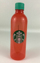 Starbucks Collectible Reusable Cup Flip Top Cap Orange Water Bottle Gree... - $15.79