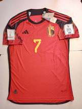 Kevin De Bruyne Belgium 2022 World Cup Qatar Match Slim Red Home Soccer Jersey - £71.94 GBP