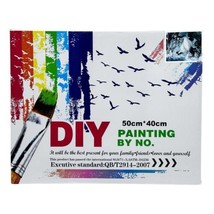 Paint By Numbers Adults Red Crowned Crane DIY Kit 40x50cm Canvas DZ1009 NEW - £10.01 GBP