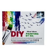 Paint By Numbers Adults Red Crowned Crane DIY Kit 40x50cm Canvas DZ1009 NEW - £10.01 GBP
