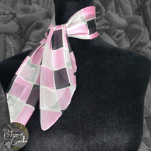Pink Argyle Checkered Square Fashion Scarf Neckerchief Warmer Headband B... - £11.99 GBP