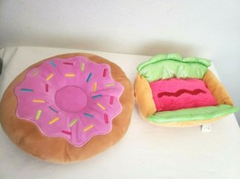 Justice For Girls Pets Plush Stuffed Animal Dog Cat Beds Donut Hot Dog - £19.56 GBP