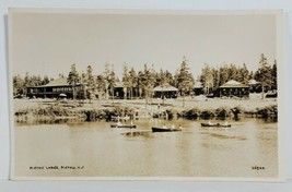 Pictou Lodge, Ns. Canada Rowing On Lake Cabins People Rppc Postcard N10 - £15.94 GBP