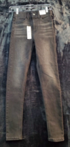 Topshop Jeans Womens Size 2 Gray Denim Cotton Pockets Skinny Leg Flat Front - £19.76 GBP
