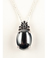 *Sterling Silver Hematite Pendant Necklace 16&quot; Chain - $229.99