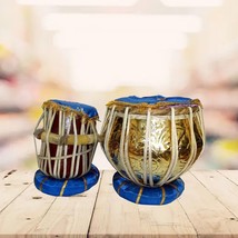 Musicals  Instrument Drum Basic Tabla Set,Metal Bayan,Dayan,Hammer,Cushions - £430.10 GBP
