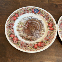 Royal Stafford Turkey thanksgiving Dinner Plate set of 2 -11&quot; England Ne... - $44.96