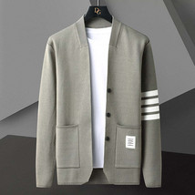 Simple Stripe Arm Cardigan Sweater - £32.16 GBP