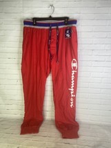 NEW Champion Mens Rib Cuff Jogger Sleep Pants Logo Cotton Soft Knit Red ... - £21.79 GBP