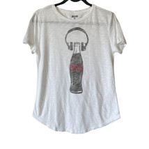 Tailgate Coca Cola Headphones Graphic Tee T Shirt Top Size Small - £7.95 GBP