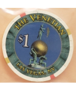 The Venetian Las Vegas, Nevada anticque design $1 Collectible Casino Chip - $110.90 MXN