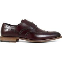 25064-601 Mens Dunbar Stacy Adams Shoes Antiqued Leather Burgundy Oxford wingtip image 5