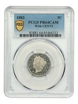 1883 5C PCGS PR64CAM (With CENTS) - £397.75 GBP