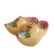 Dutch Shoes Wooden Clogs Miniature Hand Painted Holland Carved Windmill ... - £15.75 GBP