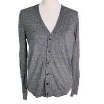 Asos Sweater Cardigan Small Marled Gray Lightweight Buttons - £20.03 GBP