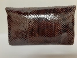 Vintage NWT Snakeskin Leather Crossbody Bag Shoulder Purse Clutch Wine B... - $39.95