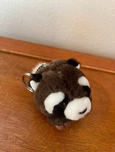 An item in the Toys & Hobbies category: Small Plush Brown Puffkins Chubby RACCOON Stuffed Animal Key Chain Backpack Deco