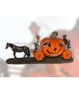 Lemax Spooky Town Pumpkin Express Jack-O-Lantern Buggy Coach Horse Drawn - $572.04 MXN