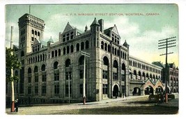 Canadian Pacific Railroad Windsor Street Station Postcard Montreal Quebec - £9.38 GBP