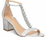 Jewel Badgley Mischka Women T-Strap Sandals Lindsey Size US 5.5M Silver ... - $50.49