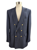 Stafford Made In Usa Maybe Blue 44L Polyester Blend Men&#39;s Large Blazer - £8.52 GBP