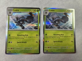 (2x) Pokemon TCG Lokix 021/193 Scarlet &amp; Violet - Paldea Evolved Holo Rare - $92.47 MXN
