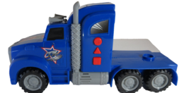 Toy Semi Truck Cab with Sound Effects Friction Car Blue with Decals Listen to it - $7.57