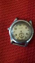 Rare Vintage 40&#39;s 1941 Glycine Homme Montre Cristal,Étui,&amp; Argent Dial W / Olive - $95.20