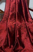Brocade Fabric Red damask Fabric, Wedding Bridal Fabric, Abaya Fabric - NF166 - £5.11 GBP+