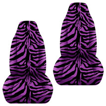 Universal Size front set car seat covers  zebra black and purple - £47.17 GBP