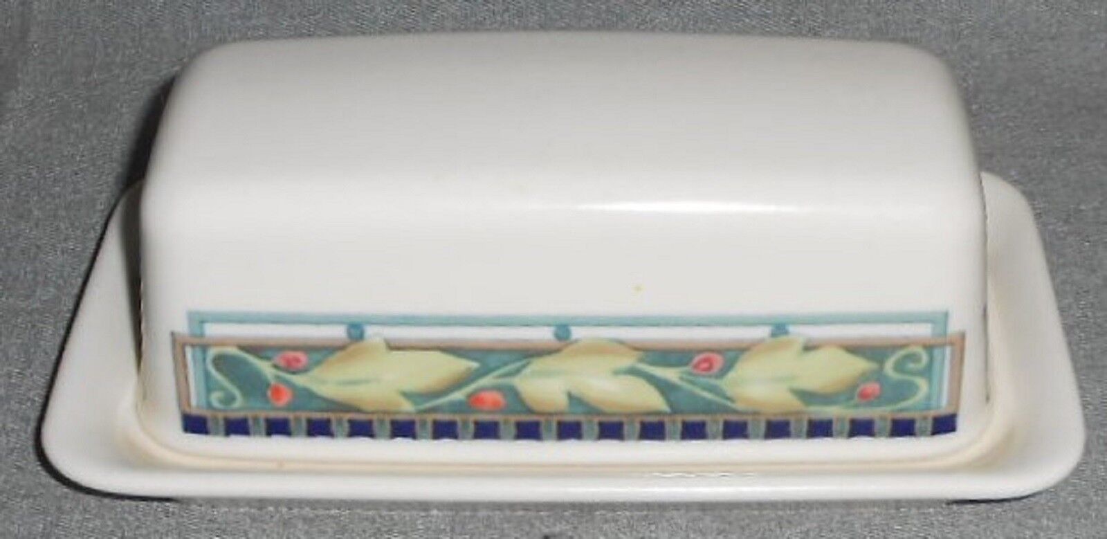 Pfaltzgraff Portfolio FOREST PATTERN Two Piece BUTTER DISH Made in USA - $49.49